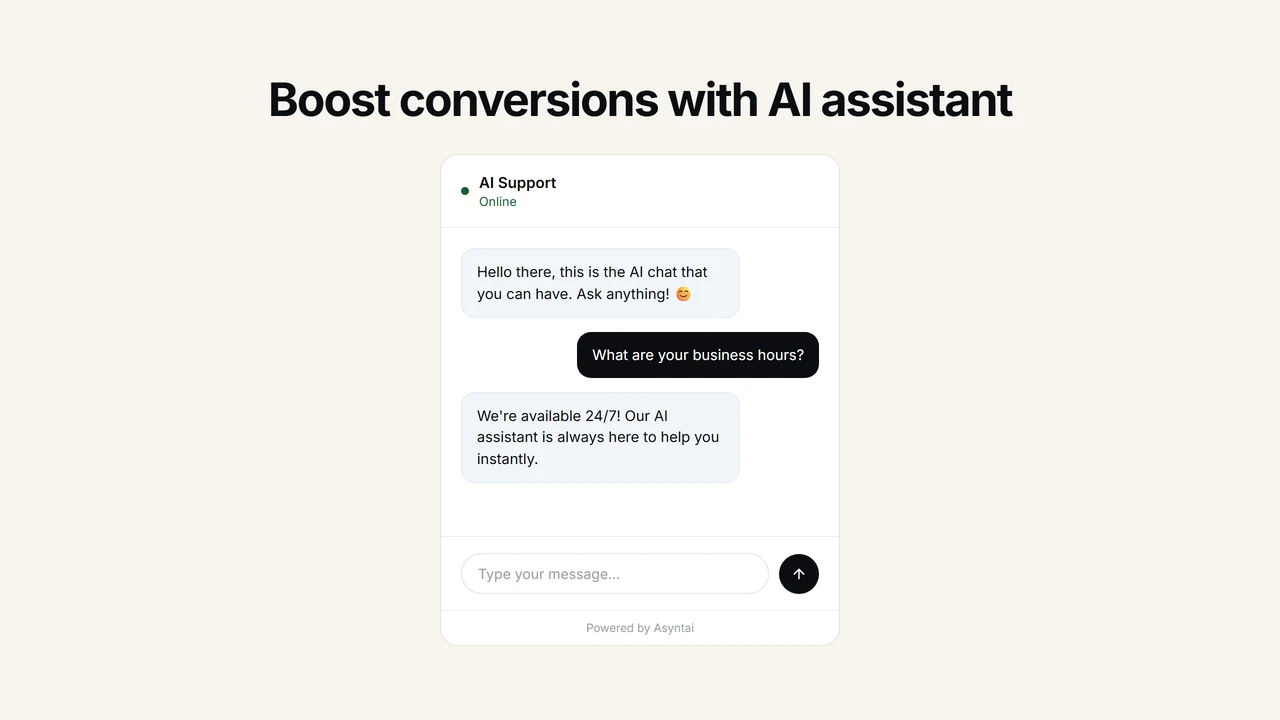 Boost conversions with AI assistant