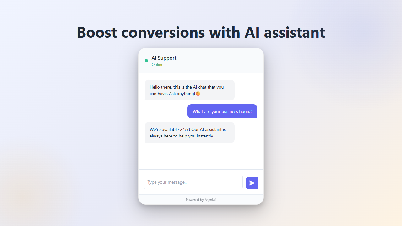 Asyntai AI chatbot 1