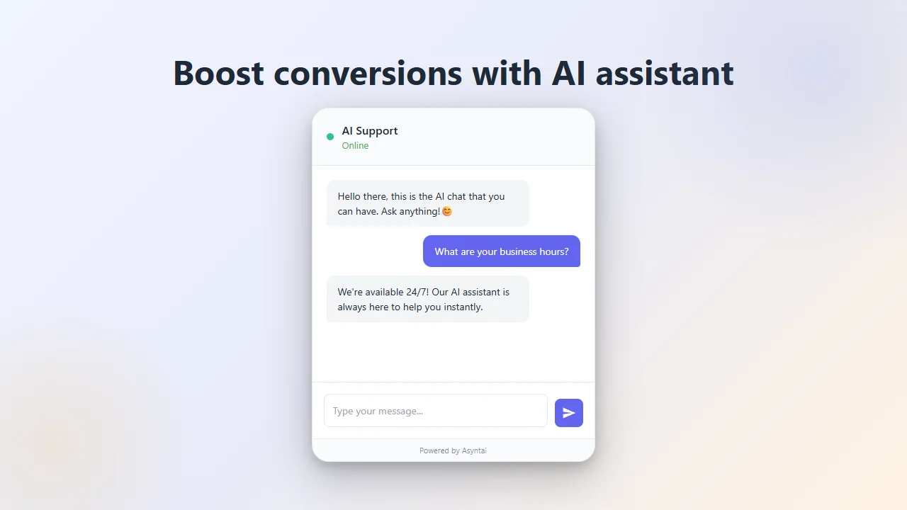 Boost conversions with AI assistant